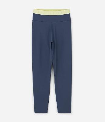Calça Legging Esportiva com Faixa Lateral Contrastante Curve & Plus Size