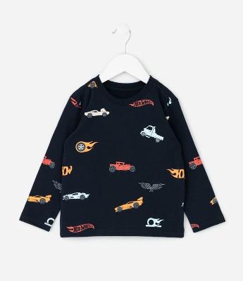 Camiseta Infantil Hot Wheels Baby – Tam 1 a 6 Anos