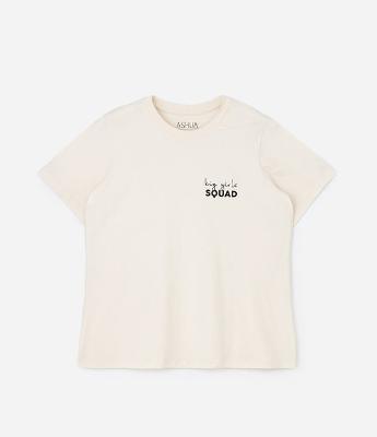 Camiseta Regular em Algodão Big Girls Squad Curve & Plus Size