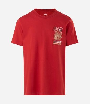 Camiseta Comfort Manga Curta em Algodão com Estampa e Lettering Fighting