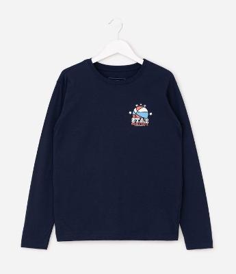 Camiseta Infantil com Estampa Basquete – Tam 5 a 16 Anos