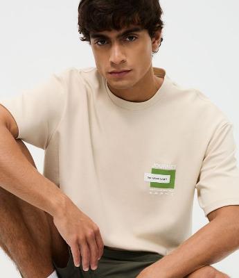 Camiseta Relaxed em Malha Encorpada com Estampa Journey