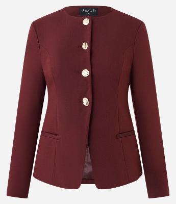 Blazer Alfaiatado com Abotoamento Frontal e Bolsos