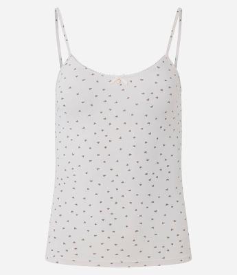 Blusa de Pijama Alcinha em Microfibra com Estampa  de Coração