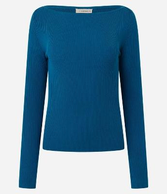 Blusa Básica Ombro a Ombro Transpassado em Tricô