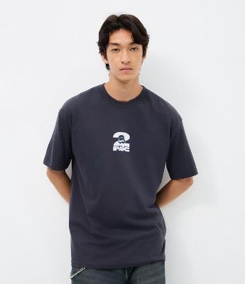 Camiseta Relaxed Manga Curta em Algodão Tupac