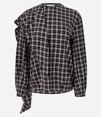 Camisa em Anarruga com Estampa Xadrez