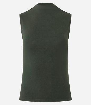 Blusa Regata Básica em Algodão com Gola Alta