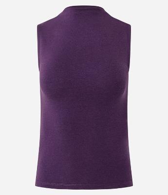 Blusa Regata Básica em Algodão com Gola Alta