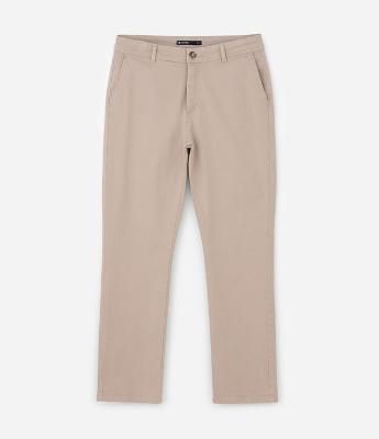 Calça Chino Reta em Sarja