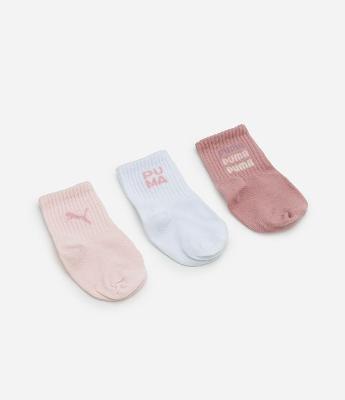 Kit 03 Pares de Meias Infantil Cano Médio Puma – Tam 0 a 12 Meses