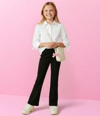 Calça Infantil Flare em Ponto Roma – Tam 5 a 14 Anos