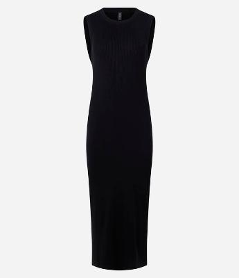 Vestido Longo em Tricô com Cintura Ajustada