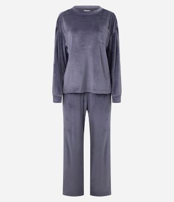 Pijama Pesado Feminino Plush Manga Longa