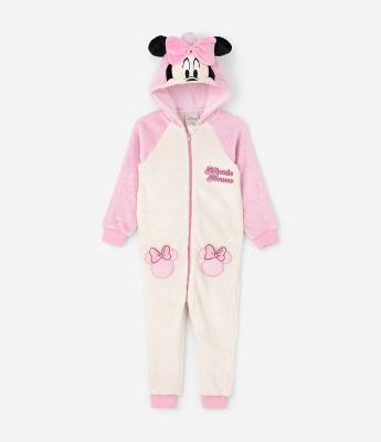Pijama Infantil Jumper com Capuz Minnie – Tam 2 a 6 Anos