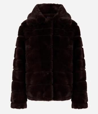 Jaqueta Puffer em Pelo Artificial