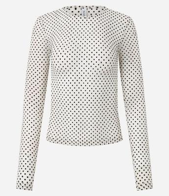 Blusa Segunda Pele em Tule Flocado