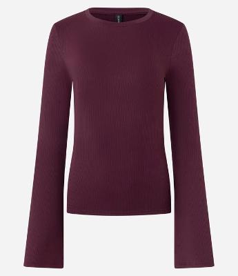 Blusa em Ribana com Manga Sino