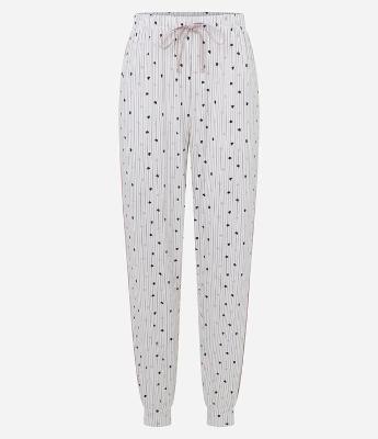 Calca de Pijama em Peach Touch com Estampa de Coração