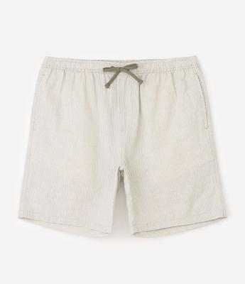 Bermuda Masculina Passeio Rajadinha com Cós Elástico