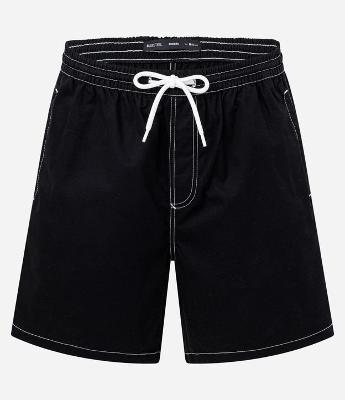 Bermuda em Sarja com Bolso e Cós Elástico