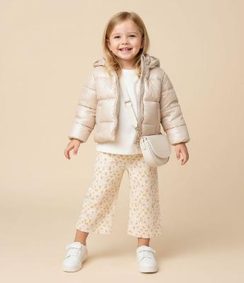 Jaqueta Infantil Puffer Pesada com Efeito Holográfico – Tam 1 a 6 Anos
