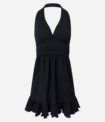 Vestido Curto Frente Única com Texturização