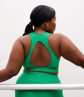 Top Halter Neck Esportivo em Microfibra com Abertura nas Costas