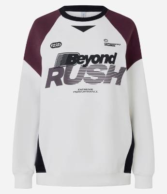 Moletom em Algodão com Recortes e Lettering Beyond Rush