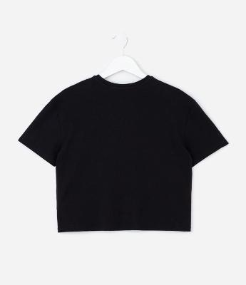 Camiseta Infantil Manga Curta com Coração em Paetê – Tam 5 a 14 Anos