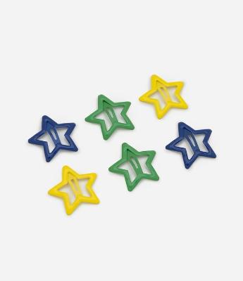 Kit 6 Presilhas de Cabelo Infantil de Estrela – Tam U