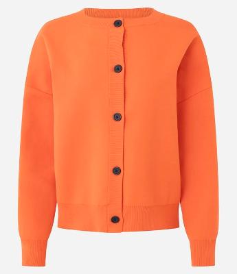 Cardigan Over em Tricô com Botões e Punhos Ajustados