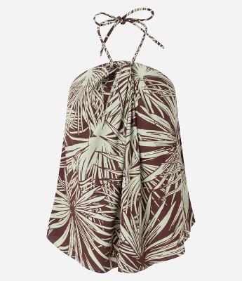 Blusa Halter Neck em Viscose com Amarração no Pescoço