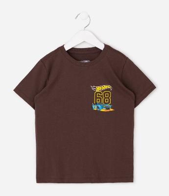 Camiseta Infantil Hot Wheels com Silk – Tam 3 a 8 Anos