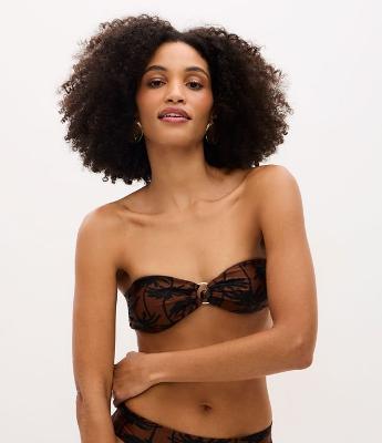 Biquíni Top Triângulo Estampa Folhagem Coconut