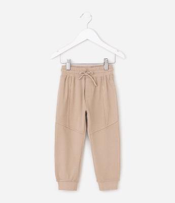 Calça Infantil em Fleece Canelado - Tam 1 a 6 Anos