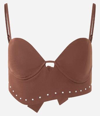 Blusa Decote Coração com Detalhe em Brilho