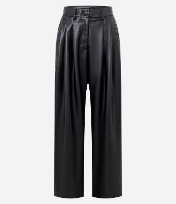 Calça PU Alfaiatada Modelagem Pantalona