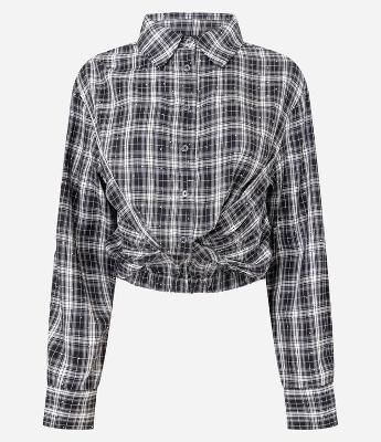 Camisa Xadrez em Flanela com Amarração e Brilhos