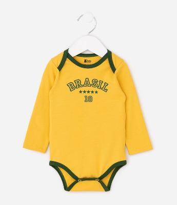 Body Infantil Esportivo Edição Especial Copa – Tam RN a 18 Meses