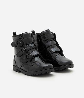 Bota Infantil Cano Médio com Fivela Flor – Tam 20 a 27
