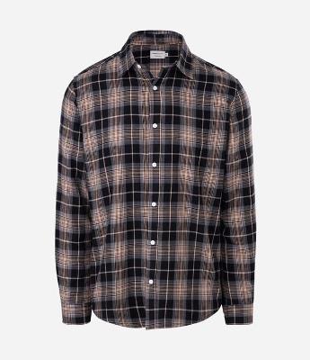 Camisa Manga Longa em Flanela com Estampa Xadrez