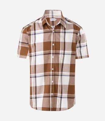 Camisa Manga Curta em Flanela Xadrez