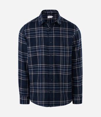 Camisa Manga Longa em Flanela com Estampa Xadrez