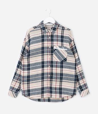 Camisa Infantil Xadrez Flanela com Renda – Tam 5 a 14 Anos