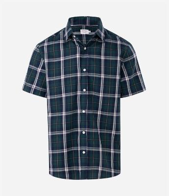 Camisa Manga Curta em Flanela Xadrez