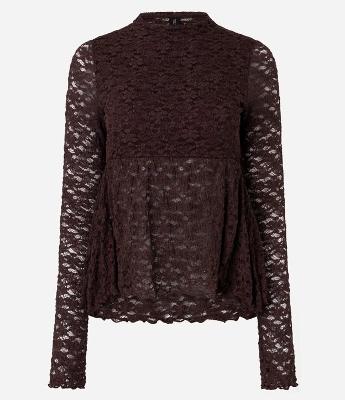 Blusa Peplum com Renda Aplicada
