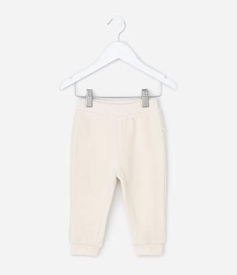 Calça Infantil com Punhos Canelados – Tam 0 a 18 Meses
