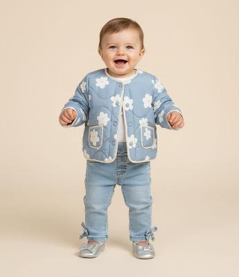 Jaqueta Infantil com Estampa Floral – Tam 0 a 18 Meses