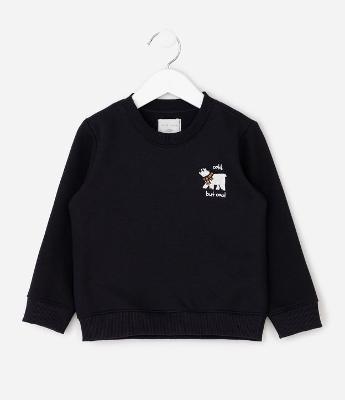 Casaco Infantil Fleece Bordado Urso Polar – Tam 1 a 6 Anos